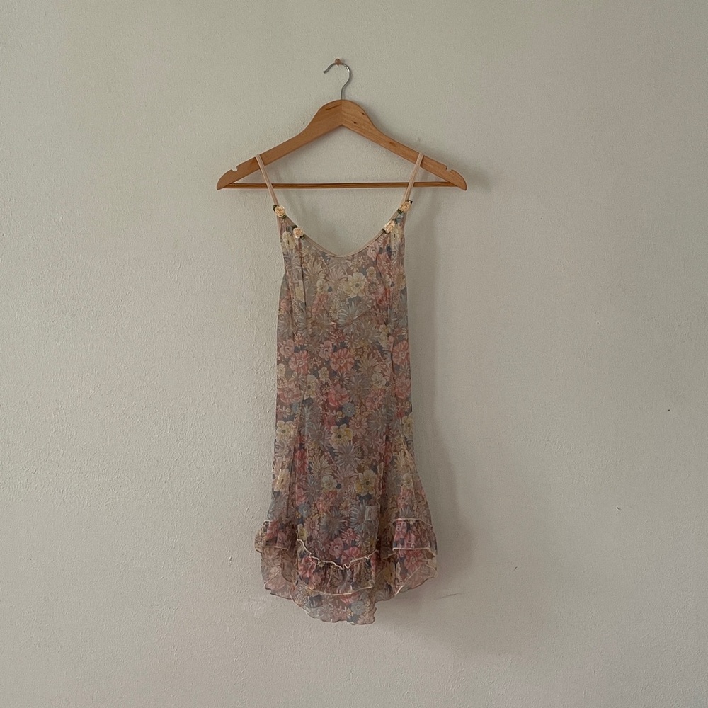 Floral Sheer Mini Dress Cover Up - Picture 12 of 16